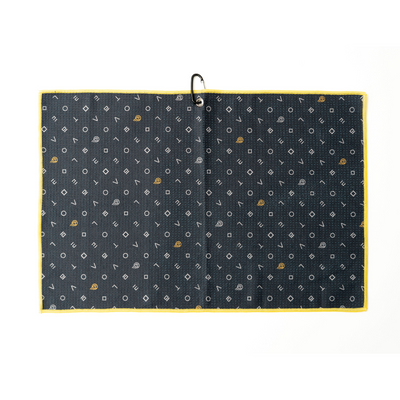 Golf towel black and yellow - Elovate